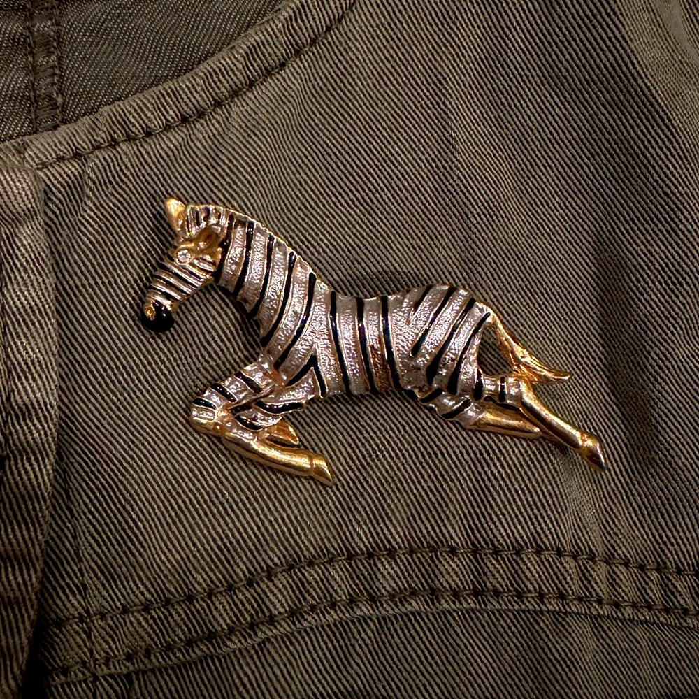 Vintage Zebra Pin